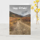 Happy Trail; Happy Birthday Kaart (Gele Bloem)