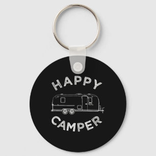 Happy Trailer Camper , Retro Camping Caravan T-shi Sleutelhanger