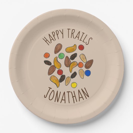 Happy Trails Camping Trail Mix Goodbye Retirement Papieren Bordje (Voorkant)