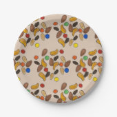 Happy Trails Camping Wandelen Buiten Trail Mix Papieren Bordje (Voorkant)