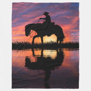 HAPPY TRAILS COWBOY FLEECE DEKEN