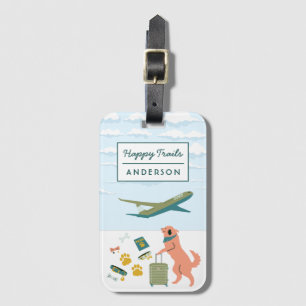 Happy Trails Dog reist Bagagelabel