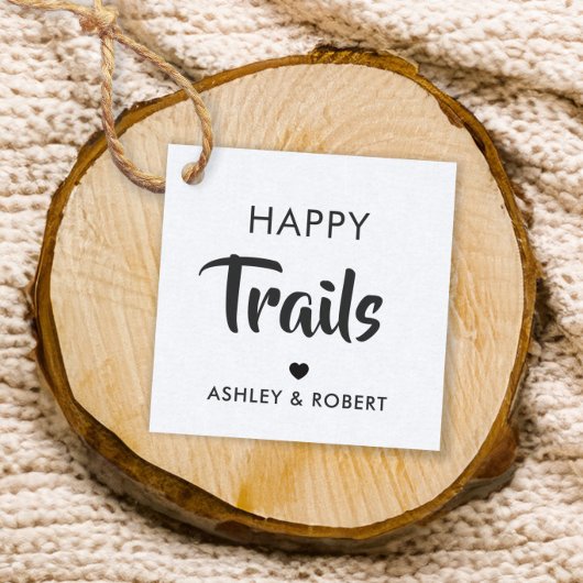 Happy Trails Gift Label, Nut & Trail Mix Label, Kr Bedankjes Labels