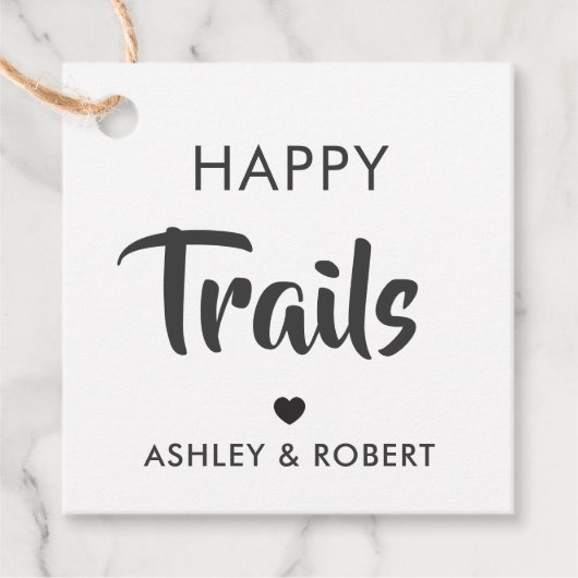 Happy Trails Gift Label, Nut & Trail Mix Label, Kr Bedankjes Labels (Voorkant)