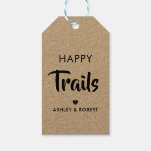 Happy Trails Gift Label, Nut & Trail Mix Label, Kr Cadeaulabel
