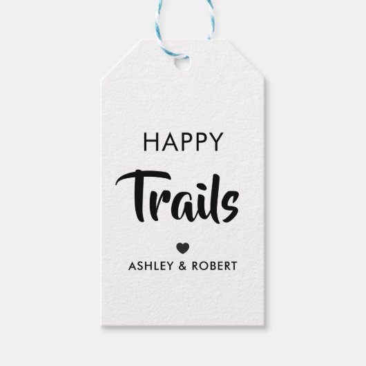 Happy Trails Gift Label, Nut & Trail Mix Label, Kr Cadeaulabel (Voorkant)