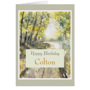 Happy Trails Happy Birthday Personalize Name Kaart