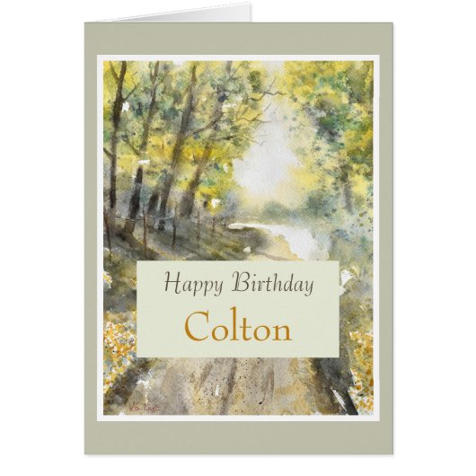Happy Trails Happy Birthday Personalize Name Kaart (Voorkant)