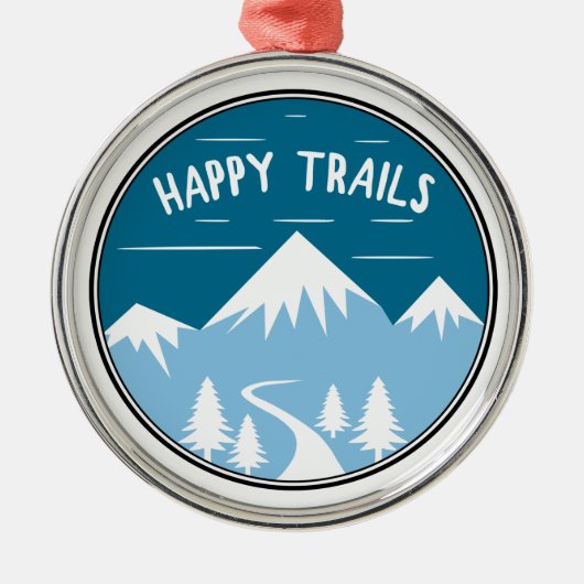 Happy Trails Hiking Metalen Ornament (Voorkant)