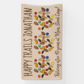 Happy Trails Mix Goodbye Retirement Party Spandoek (Verticaal)