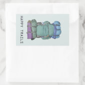 Happy Trails Rechthoekige Sticker (Tas)