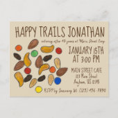 Happy Trails Trail Mix Gaande Weg Pensioen Partij Uitnodiging Briefkaart (Voorkant)