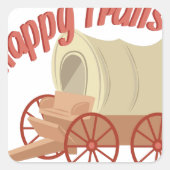 Happy Trails Vierkante Sticker (Voorkant)