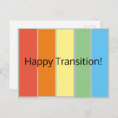 Happy Transition Briefkaart (Voorkant / Achterkant)