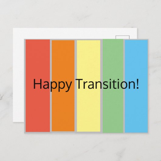Happy Transition Briefkaart (Voorkant / Achterkant)