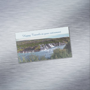 Happy Travels-afzuigmagneet Magnetisch Visitekaartje