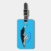 Happy travels - Bultrug WALVIS - Oceaanblauw Bagagelabel (Voorkant verticaal)