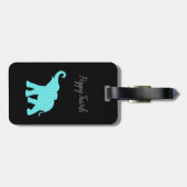 Happy Travels Elephant-Art uniek Bagagelabel (Achterkant horizontaal)