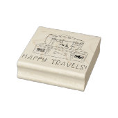 Happy Travels Koffer Rubber Art Stamp Rubberstempel (Stempel)