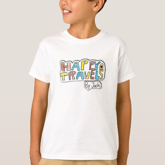 Happy Travels T-shirt (Voorkant)