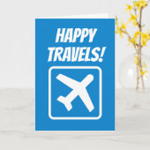 Happy Travels vaarwel wenskaart Kaart (Gele Bloem)
