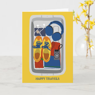 Happy Travels Vliegtuiglade Esthetisch Kaart