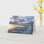 Happy Travels Wenskaart Kaart (Gele Bloem)