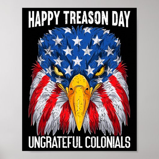 Happy Treasday Independence Day Fun 4th of July Poster (Voorkant)