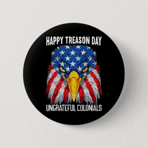 Happy Treasday Independence Day Fun 4th of July Ronde Button 5,7 Cm
