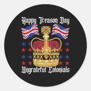 Happy Treasday Independence Day Fun 4th of July Ronde Sticker