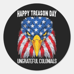 Happy Treasday Independence Day Fun 4th of July Ronde Sticker