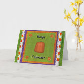 Happy Treat vulde Halloween Candy Corn Pumpkin Kaart (Gele Bloem)