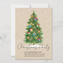 happy tree - Christmas invitation Magnetische Uitnodiging