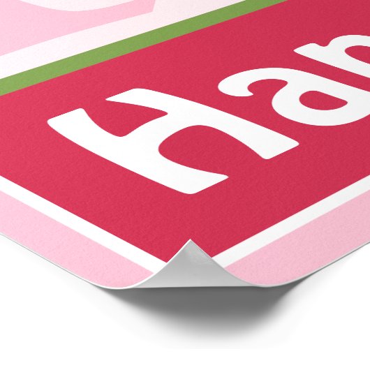 Happy Tree Eigenaar 2 Personalized Art Poster (Hoek)