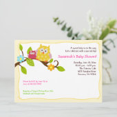 Happy Tree Eigenaar 5x7 Baby shower Uitnodiging (Staand voorkant)