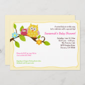 Happy Tree Eigenaar 5x7 Baby shower Uitnodiging (Voorkant / Achterkant)