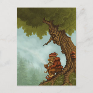 happy tree fantasy postcard briefkaart