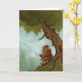 Happy Tree Fantasy wenskaart Kaart (Gele Bloem)