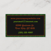 Happy Tree Leaf Green Bark Landscaper Visitekaartje (Achterkant)