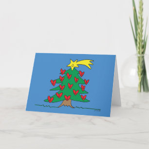 Happy Tree (leeg van binnen) Feestdagen Kaart