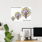 Happy Tree-Poster Poster (Thuiskantoor)