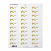 Happy Tree Uilen AFDRUKBARE ADRESETIKETTEN Etiket (Full Sheet)