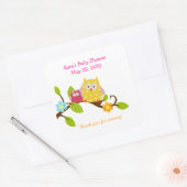 Happy Tree Uilen Woodland SQUARE Favor Sticker (Envelop)