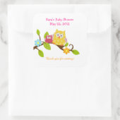 Happy Tree Uilen Woodland SQUARE Favor Sticker (Tas)