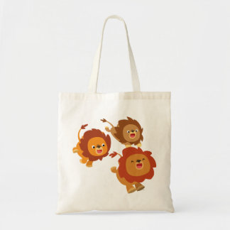 Happy Trio van Cute Cartoon Lions Bag Tote Bag