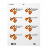 Happy Trio van Cute Cartoon Lions Label (Full Sheet)