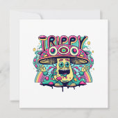 Happy Trippy Mushroom Kaart (Voorkant)
