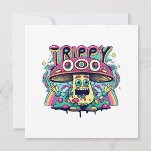 Happy Trippy Mushroom Kaart