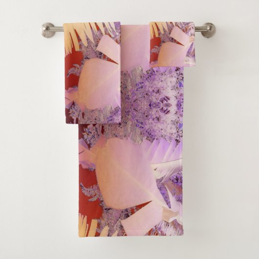 Happy Tropical Vibes Palm Trees Bath Towels Bad Handdoek (Insitu)