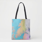 Happy Tropical Vibes Palm Trees Canvas tas (Voorkant)